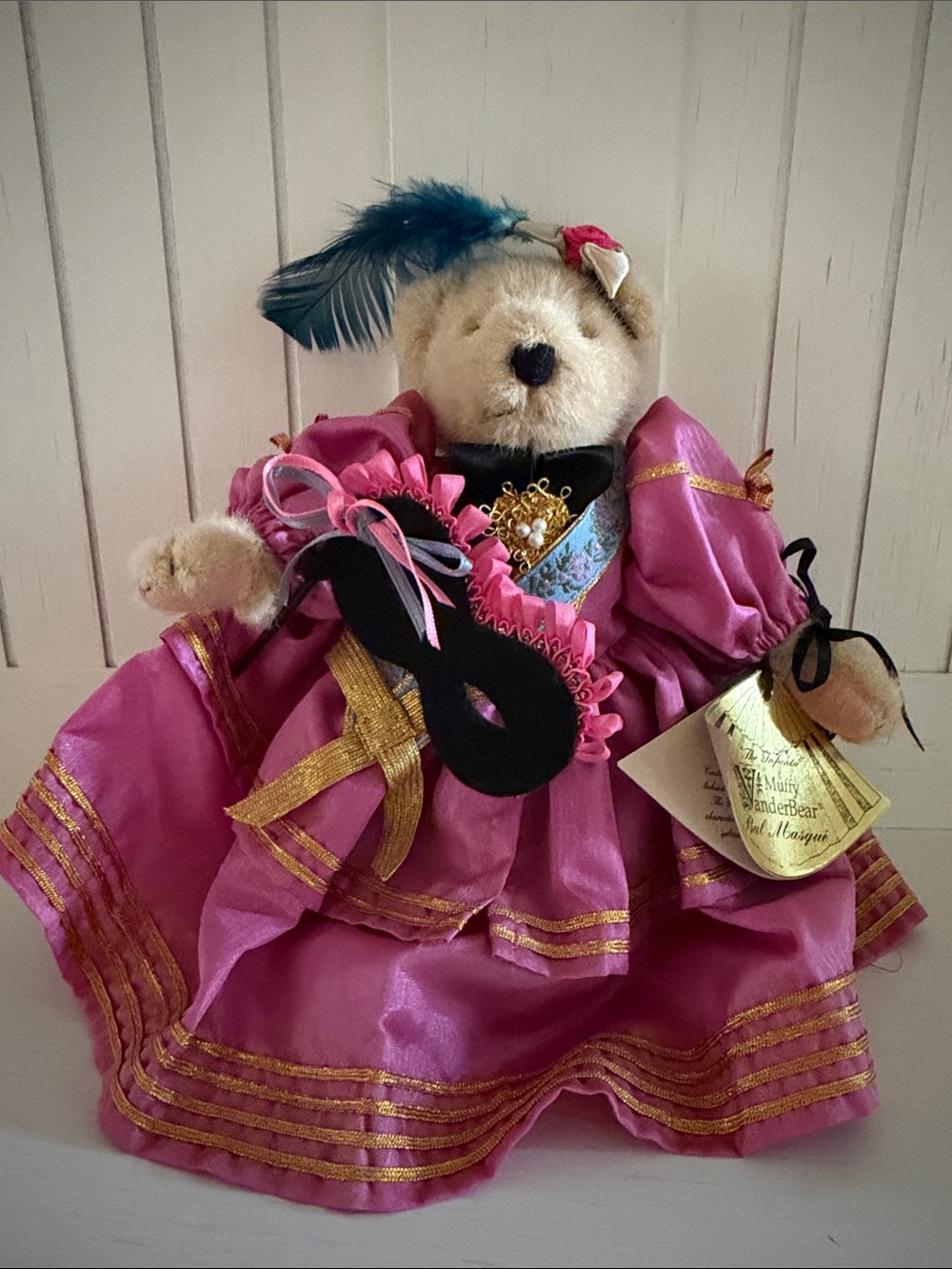 Vintage with tags Muffy Vanderbear "Bal Masque" Bear from North American Bear Co